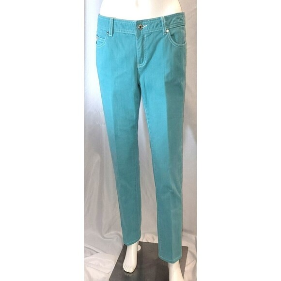 Michael Kors Bling Turquois Jeans - Size 2 - Picture 1 of 13